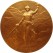 Medalla Tyffany de bronce dorado